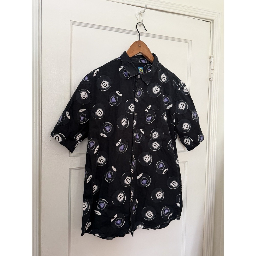 Bored Teenager Magic 8 Ball Blake Anderson Button Up Shirt Medium Cotton Y2K VTG